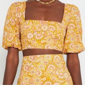 Anthropologie OPT Ruffle Crop Top